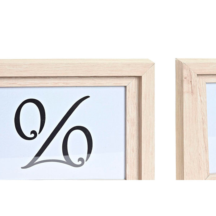 Ramă foto de Perete DKD Home Decor Urban Geam Natural Multicolor Lemn MDF (40 x 1,5 x 50 cm)