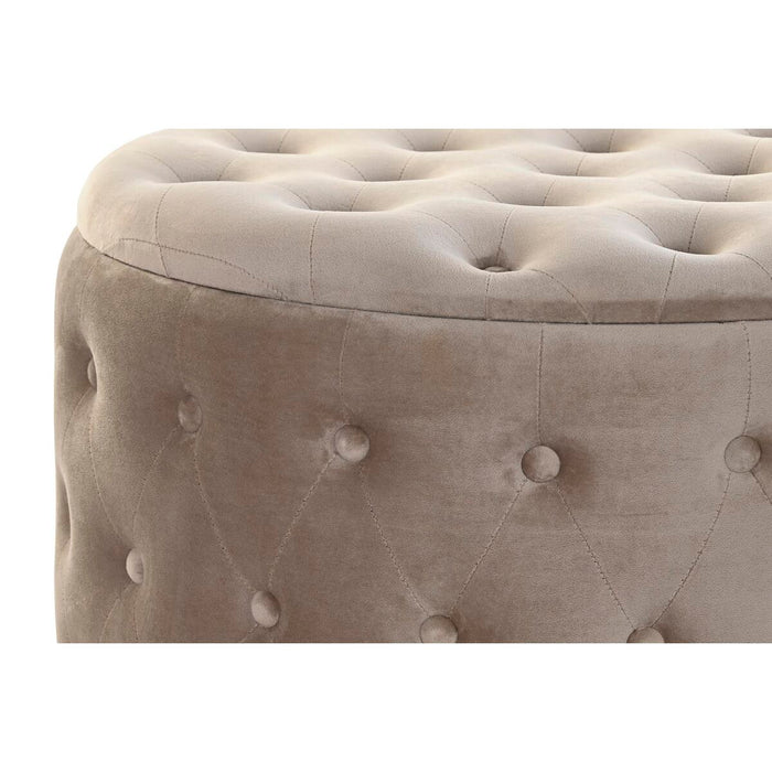 Suport pentru Picioare DKD Home Decor Gri deschis Lemn MDF Кадифе 70 x 70 x 42 cm