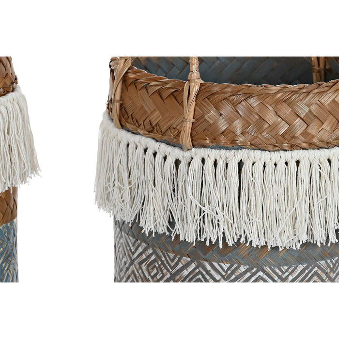 Set de Coșuri DKD Home Decor 49 x 49 x 57 cm Bambus Boho