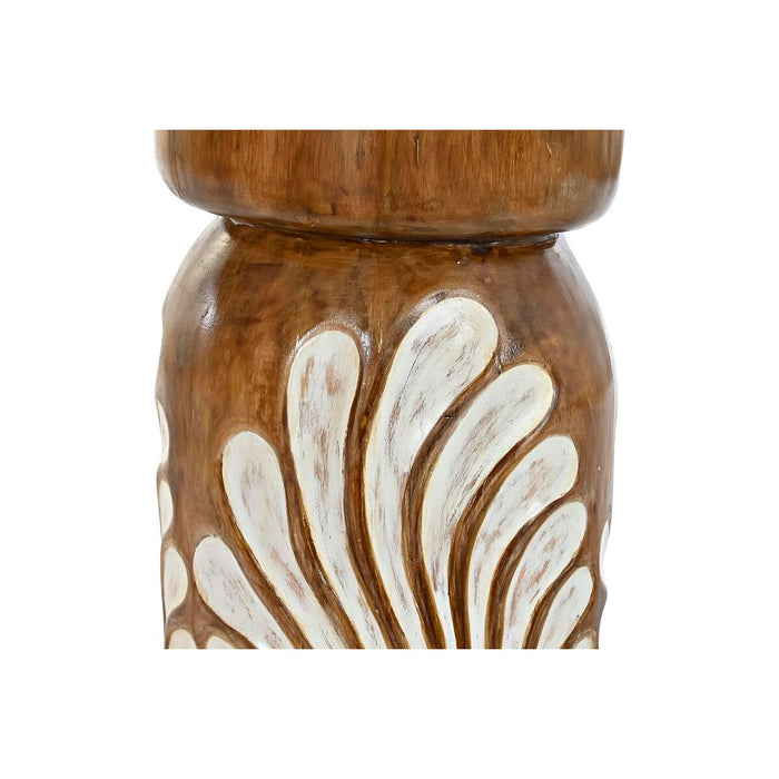Masa laterală DKD Home Decor Alb Natural Maro Deschis 30 x 30 x 50 cm 29 x 29 x 51 cm