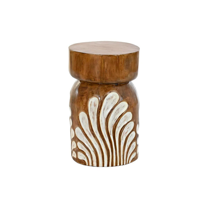 Masa laterală DKD Home Decor Alb Natural Maro Deschis 30 x 30 x 50 cm 29 x 29 x 51 cm