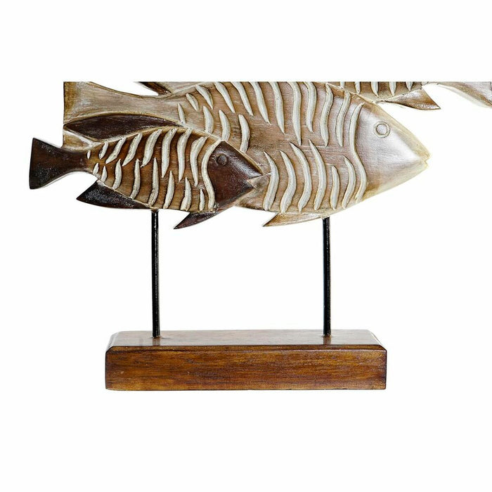 Figură Decorativă DKD Home Decor Natural Alb Fier Spirale (44 x 9,5 x 44 cm)