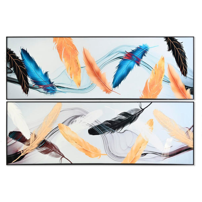 Tablou DKD Home Decor Pene 180 x 3 x 60 cm (2 Unități)