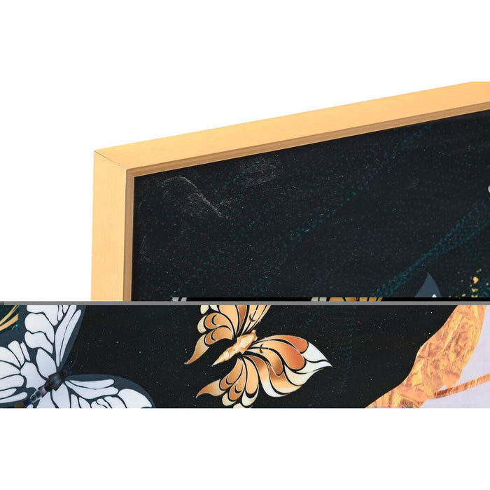 Tablou DKD Home Decor 180 x 3 x 60 cm Fluturi (2 Unități)