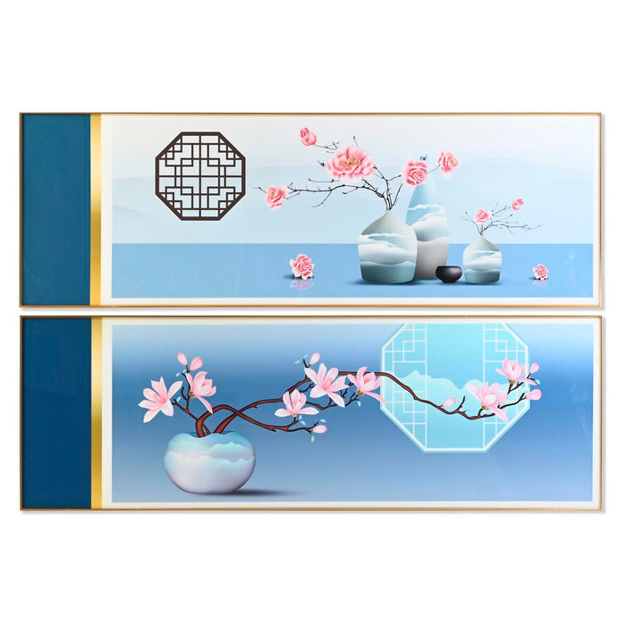 Tablou DKD Home Decor 180 x 3 x 60 cm Oriental (2 Unități)