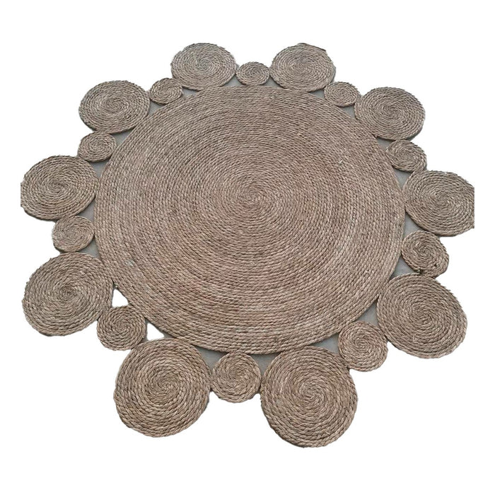 Covor DKD Home Decor Natural Poliester Stuf (200 x 200 x 1 cm)