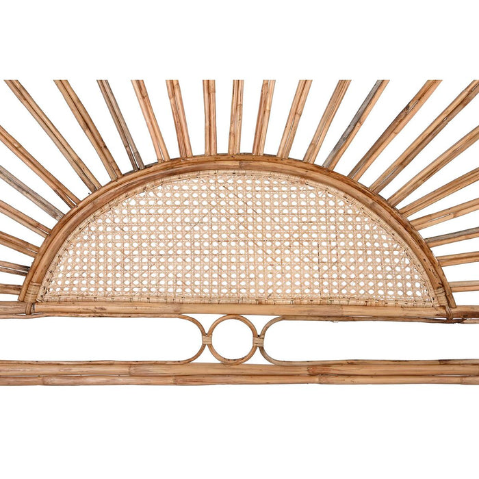 Tăblie de Pat DKD Home Decor Natural Floarea-soarelui Lemn Ratan 178 x 4 x 90 cm 178 x 4 x 127 cm