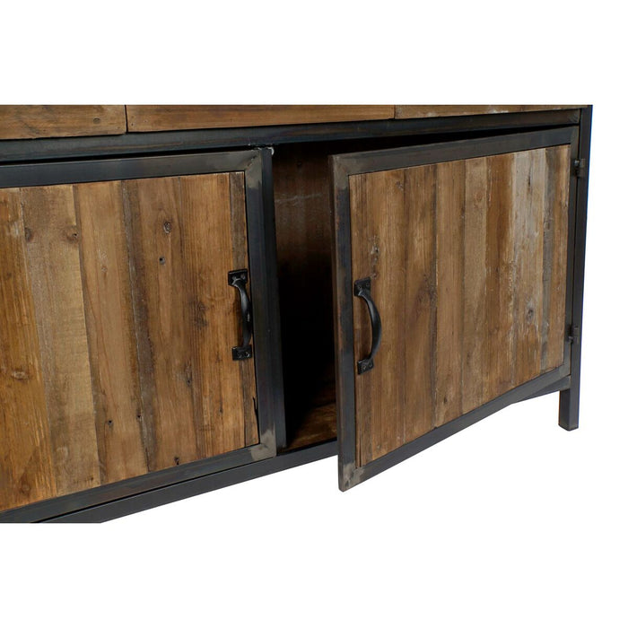 Stand Prezentare DKD Home Decor Metal Lemn Reciclat (127 x 36 x 202 cm)