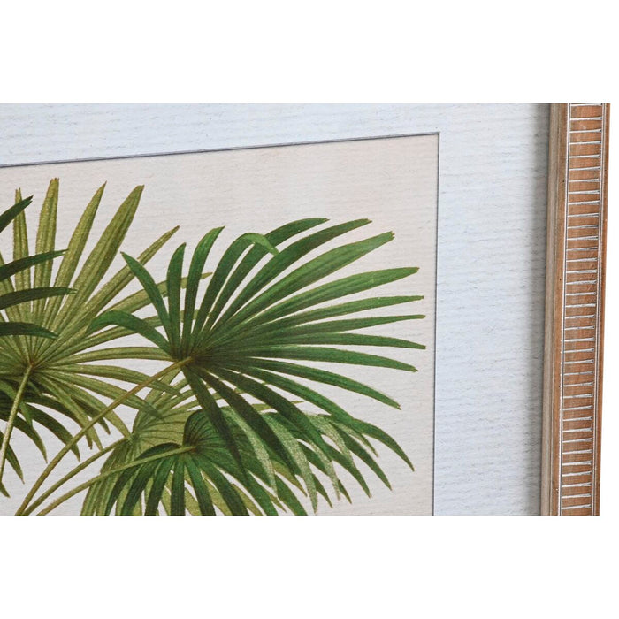 Tablou DKD Home Decor 65 x 2 x 50 cm Palmieri Tropical (4 Piese)