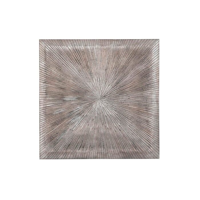 Decorațiune de Perete DKD Home Decor 3D 121,5 x 2,5 x 122 cm Argintiu Modern