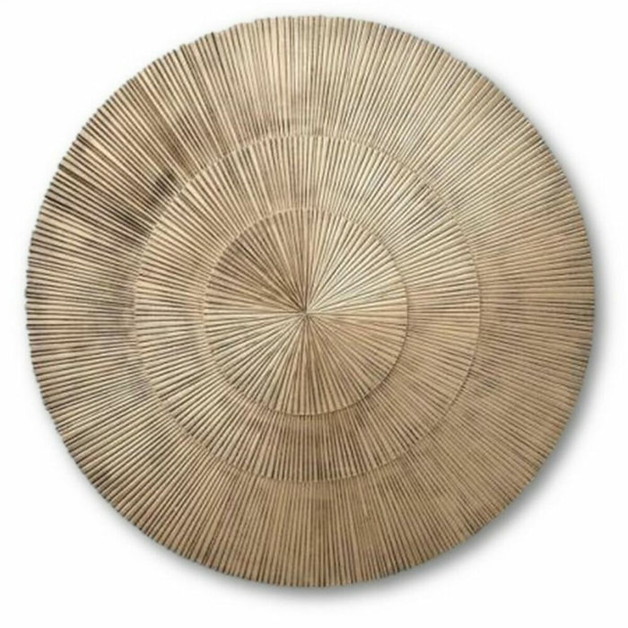 Decorațiune de Perete DKD Home Decor 3D Natural Auriu* Oriental Cercuri Lemn MDF (120 x 3 x 120 cm)