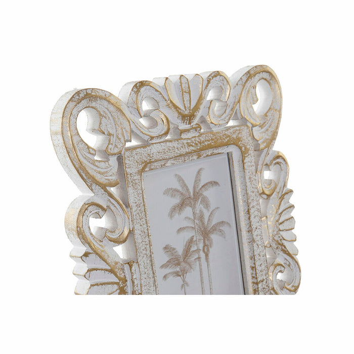 Ramă Foto DKD Home Decor Alb Lemn Geam Lemn MDF 21 x 2,5 x 27 cm