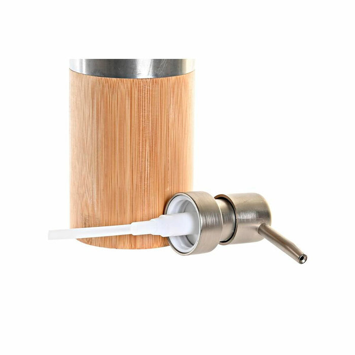 Set de Baie DKD Home Decor Argintiu Natural Bambus polipropilenă 7 x 7 x 17 cm (2 Unități)