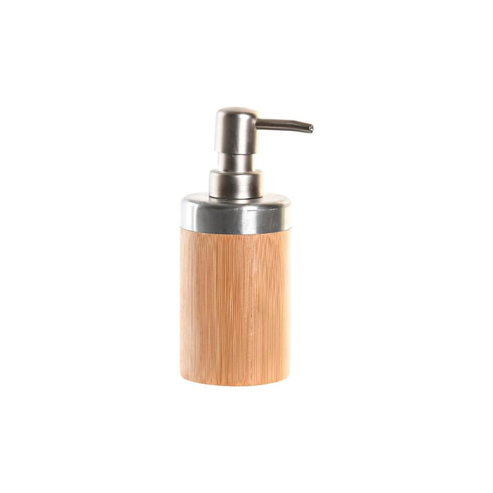 Set de Baie DKD Home Decor Argintiu Natural Bambus polipropilenă 7 x 7 x 17 cm (2 Unități)