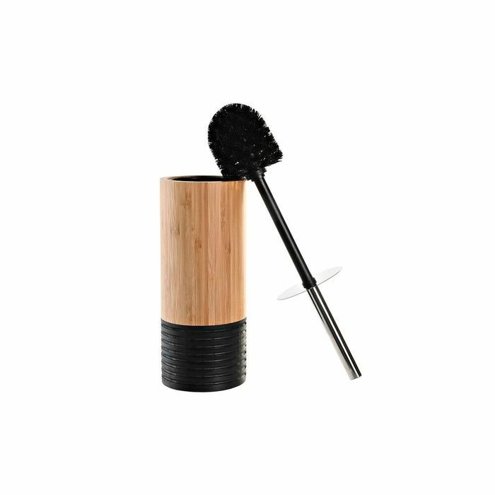 Perie pentru toaletă DKD Home Decor Negru Natural Bambus 10 x 10 x 36,8 cm