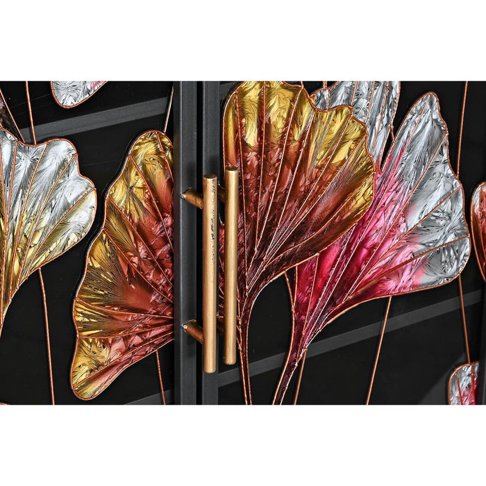 Servantă DKD Home Decor Galben Negru Roz Maro închis 135 x 38 x 95 cm