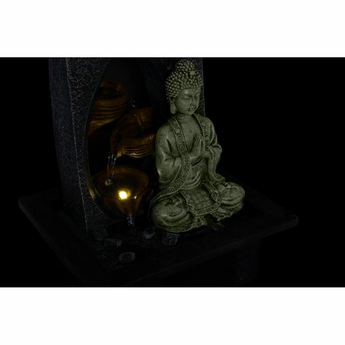 Fântână de Grădină DKD Home Decor Buda Rășină 15 x 15 x 25 cm Oriental (3 Piese)