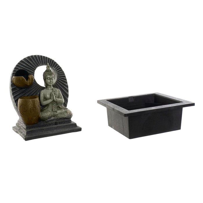 Fântână de Grădină DKD Home Decor Buda Rășină 15 x 15 x 25 cm Oriental (3 Piese)
