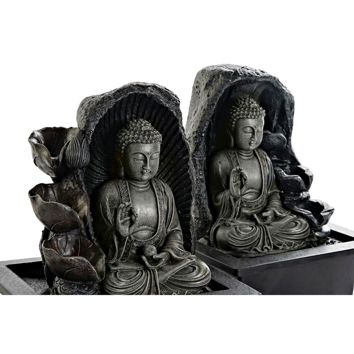 Fântână de Grădină DKD Home Decor 21 x 17,5 x 25 cm Buda Rășină Oriental (2 Unități)