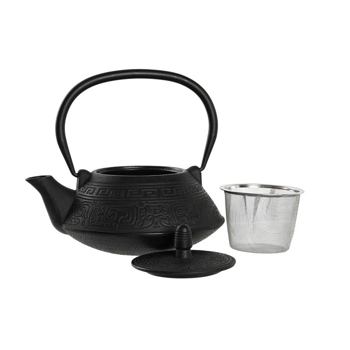 Ceainic DKD Home Decor Negru Oțel inoxidabil Alb (2 Unități)