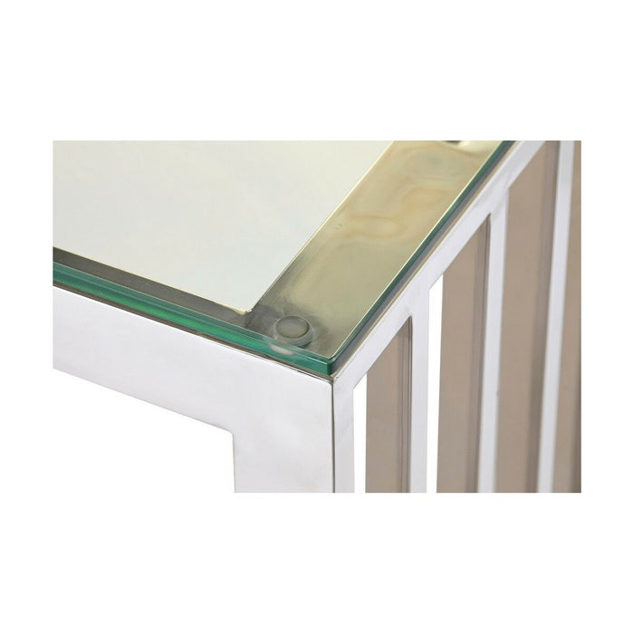 Consolă DKD Home Decor Geam Argintiu Transparent Oțel 120 x 45 x 78 cm