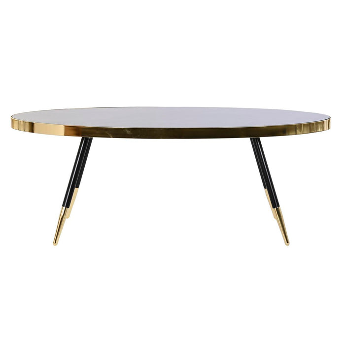 Masa de Cafea DKD Home Decor Negru Auriu* Geam Oțel 110 x 50 x 41,5 cm