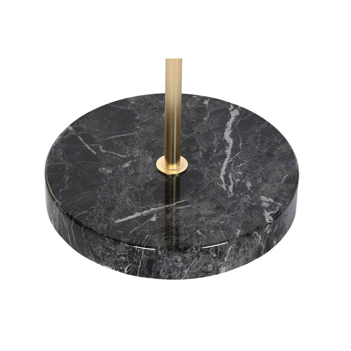 Masa laterală DKD Home Decor Negru Transparent Auriu* Geam Oțel 45 x 45 x 50 cm