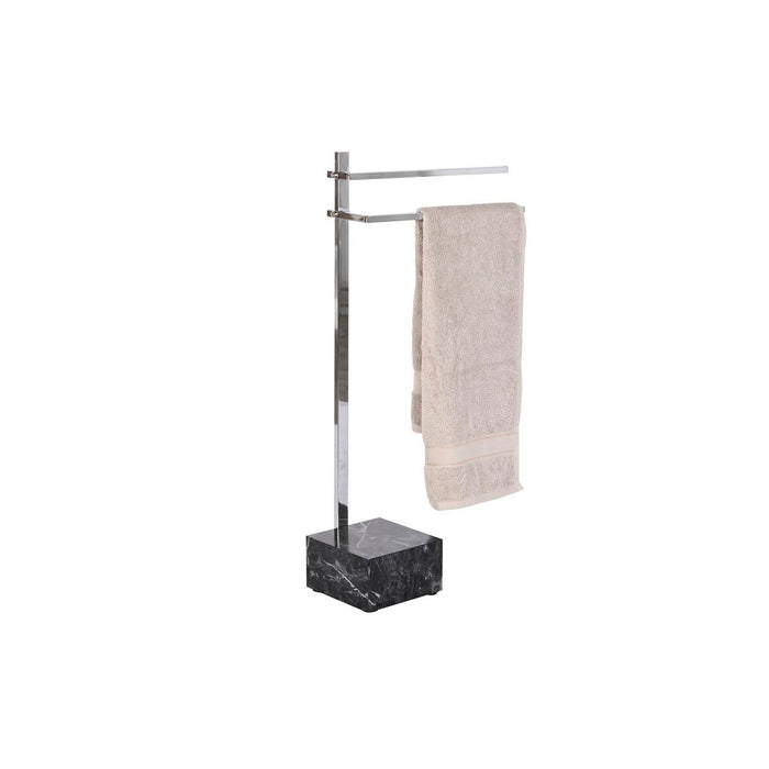 Suport pentru Prosoape cu Picior DKD Home Decor Argintiu MDF Oțel (45 x 21 x 80 cm)