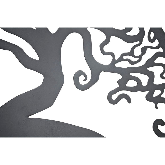 Decorațiune de Perete DKD Home Decor 98 x 1 x 98 cm 100 x 1 x 100 cm Negru Oriental (2 Unități)