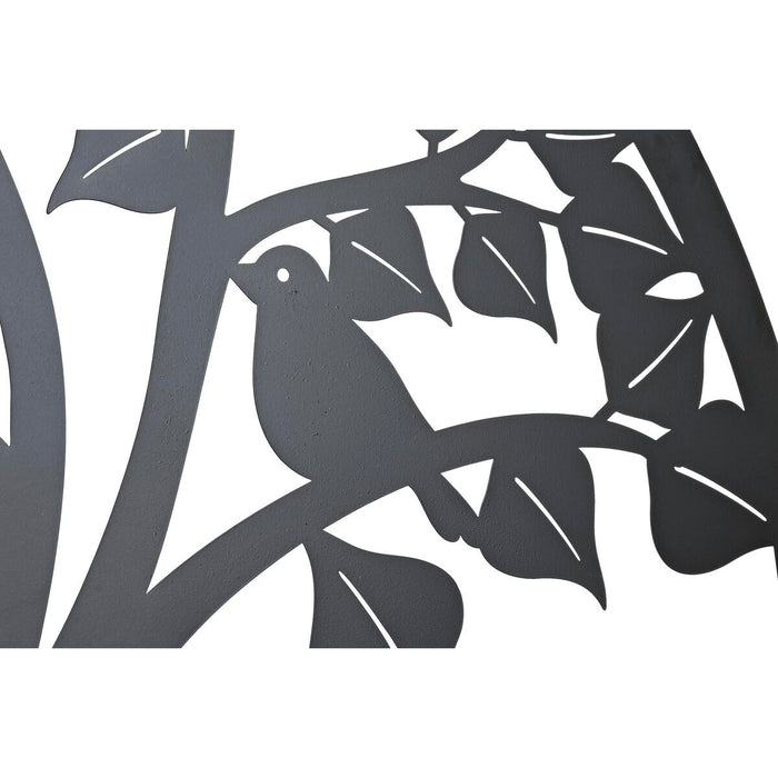 Decorațiune de Perete DKD Home Decor 98 x 1 x 98 cm 100 x 1 x 100 cm Negru Copac Alb Tradiţional (2 Unități)