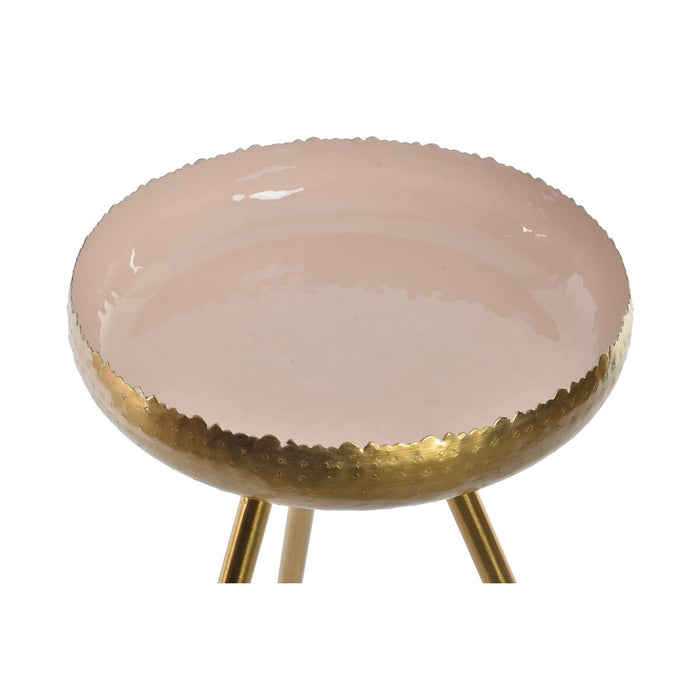 Masa laterală DKD Home Decor Roz Auriu* Aluminiu Lăcuit (43 x 43 x 61 cm)