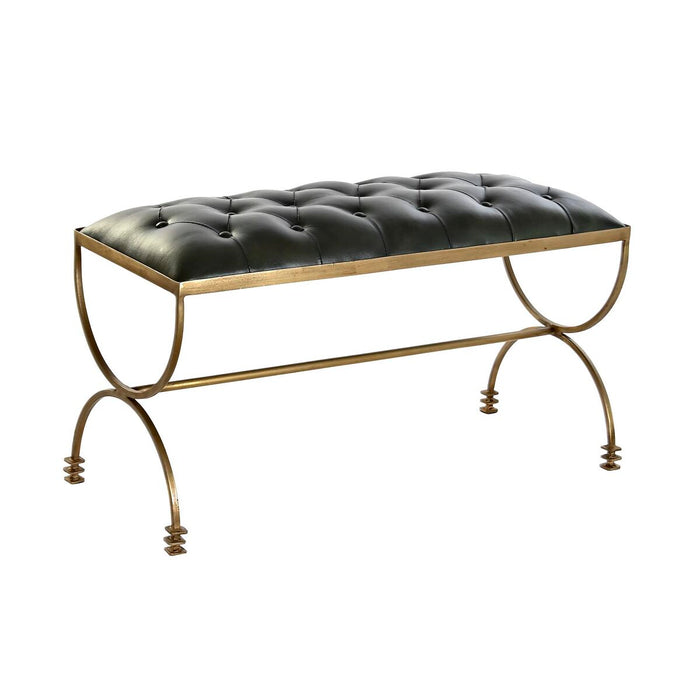 Foot-of-bed Bench DKD Home Decor 90 x 38 x 52 cm Auriu* Metal Verde Metalizat