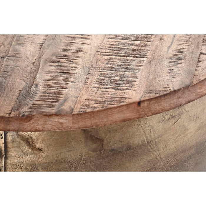 Masa de Cafea DKD Home Decor Glamour Maro Auriu* Metal Lemn de mango 68 x 68 x 44 cm