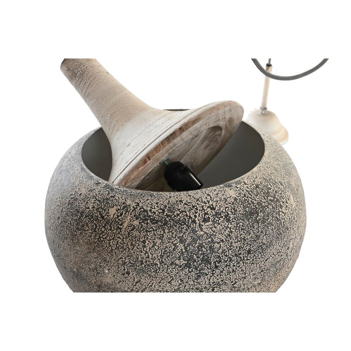 Lustră DKD Home Decor Natural Bej Gri închis 50 W (37 x 37 x 48 cm)