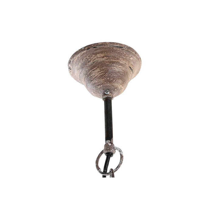 Lustră DKD Home Decor Alb Maro Natural Lemn Metal 50 W 53 x 53 x 40 cm
