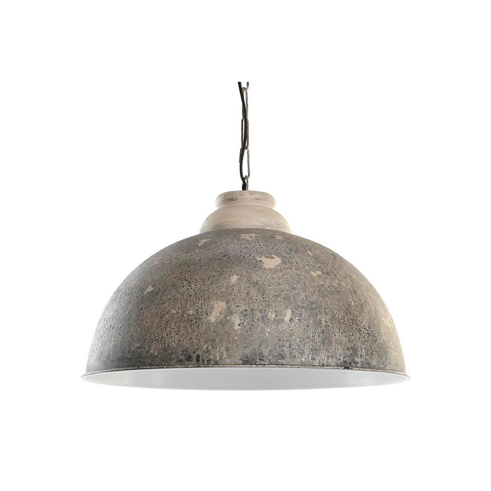 Lustră DKD Home Decor Negru Gri Lemn Metal 50 W 61 x 61 x 37 cm