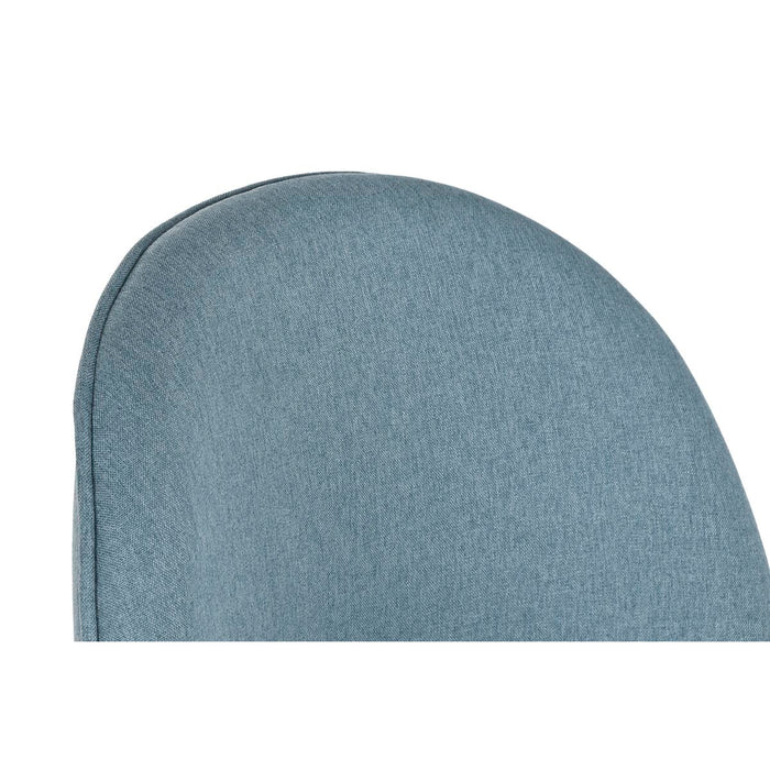 Scaun de Sufragerie DKD Home Decor Negru Albastru 50 x 52 x 84 cm