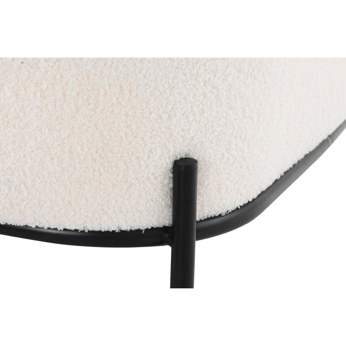 Fotoliu DKD Home Decor 86 x 74 x 77 cm Negru Metal Alb