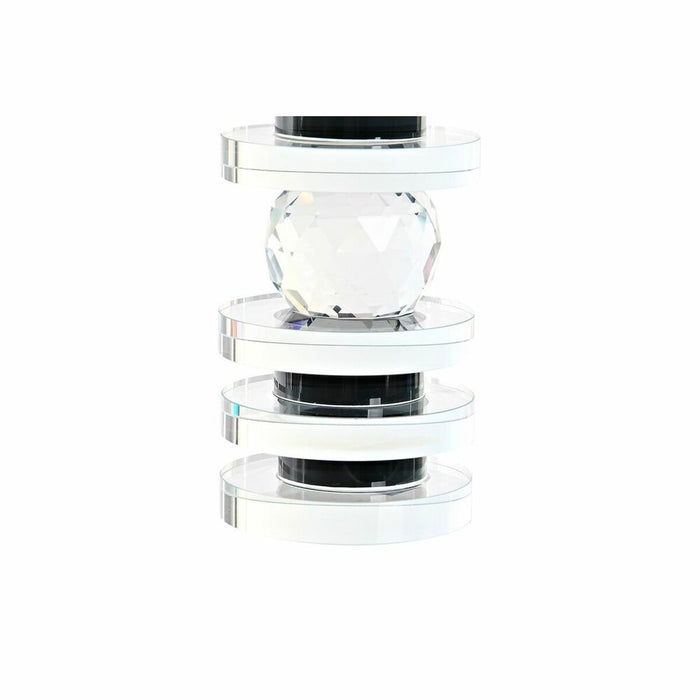 Suport de Lumânări DKD Home Decor Albastru Negru Geam 6 x 6 x 16 cm