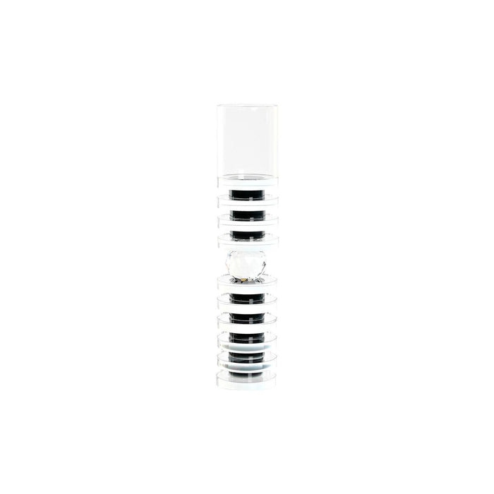Suport de Lumânări DKD Home Decor 6 x 6 x 28 cm Geam Negru Transparent
