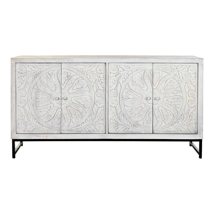 Servantă DKD Home Decor   Alb Metal Lemn de mango 150 x 38 x 80 cm