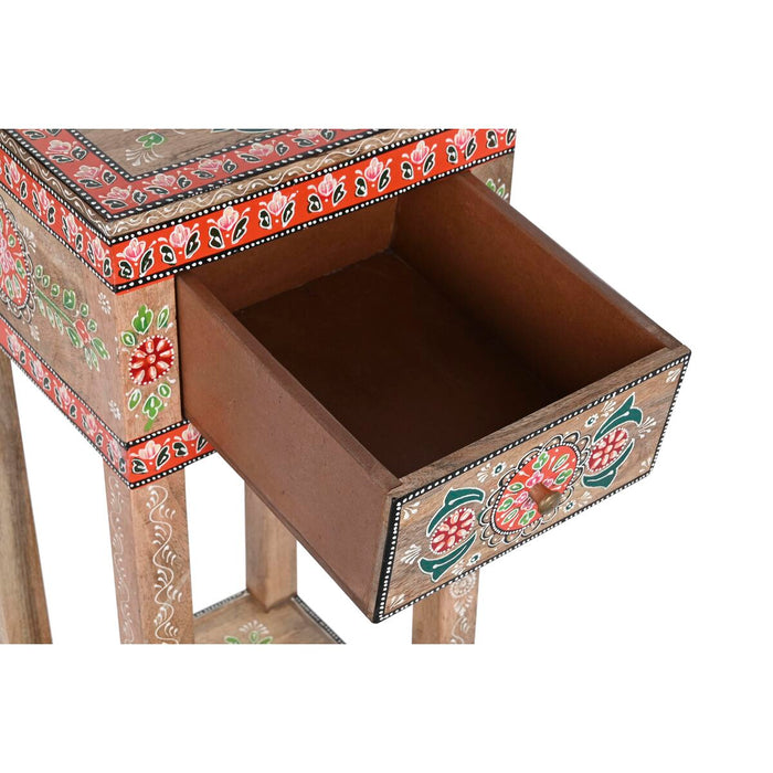 Masa laterală DKD Home Decor Multicolor Natural Lemn de mango 30,5 x 31 x 80,5 cm