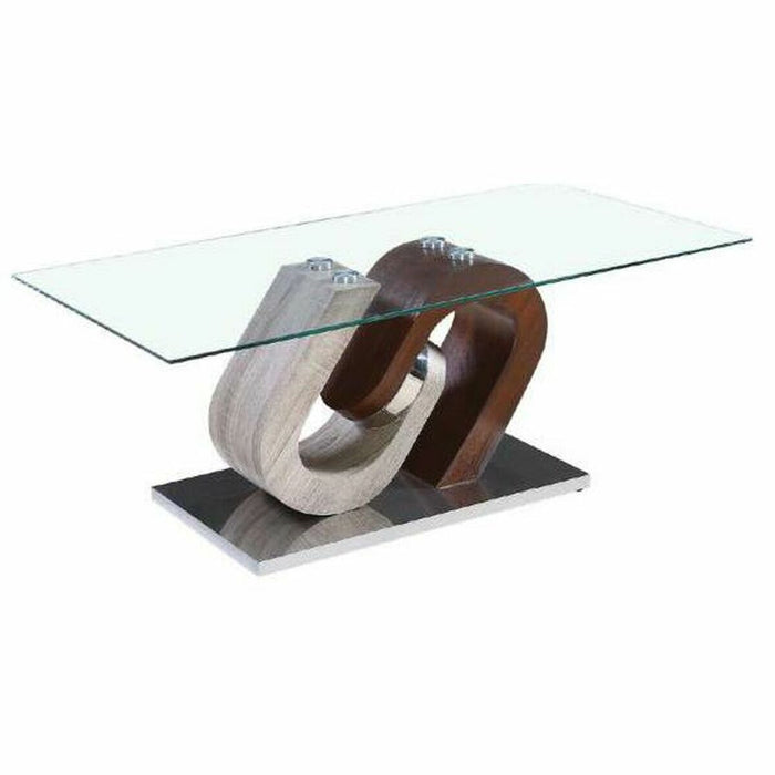 Console DKD Home Decor Lemn MDF Natural Maro Transparent Argintiu Oțel 120 x 40 x 76 cm