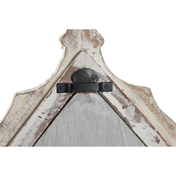 Oglindă de perete DKD Home Decor Alb Natural Lemn de mango Indian 76 x 3,8 x 55,8 cm