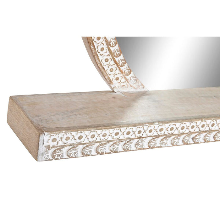 Oglindă de perete DKD Home Decor 93 x 15,2 x 76,2 cm 90 x 16 x 76 cm Natural Alb Lemn de mango Indian
