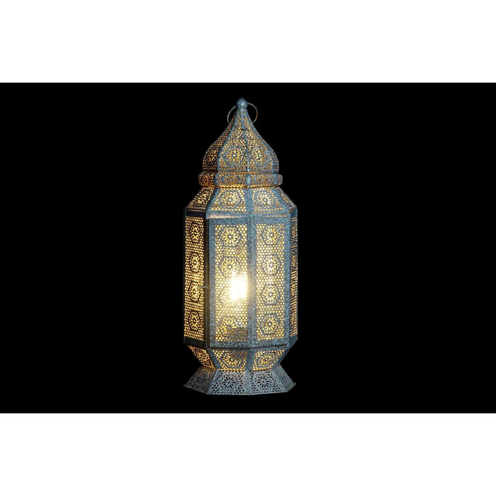 Lampă de masă DKD Home Decor Auriu* Metal Alb 220 V 50 W 17 x 17 x 46 cm