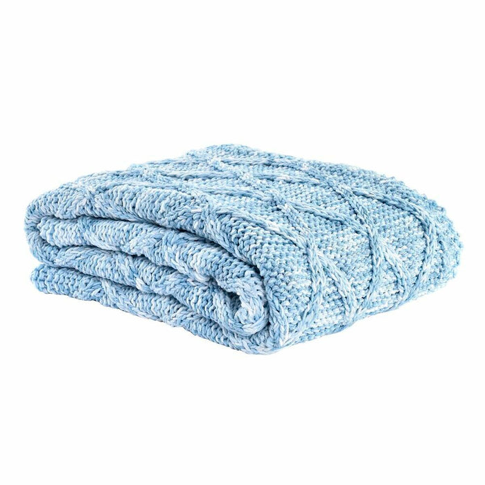 Pătură DKD Home Decor 150 x 125 x 1 cm Albastru (2 Unități)