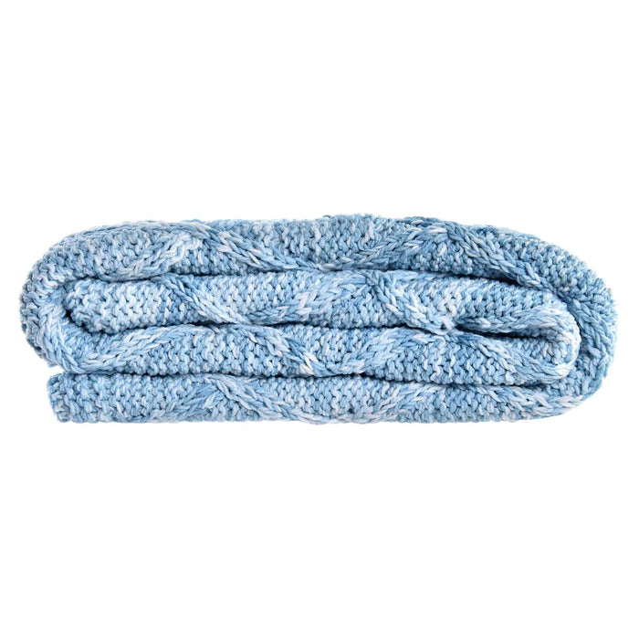 Pătură DKD Home Decor 150 x 125 x 1 cm Albastru (2 Unități)
