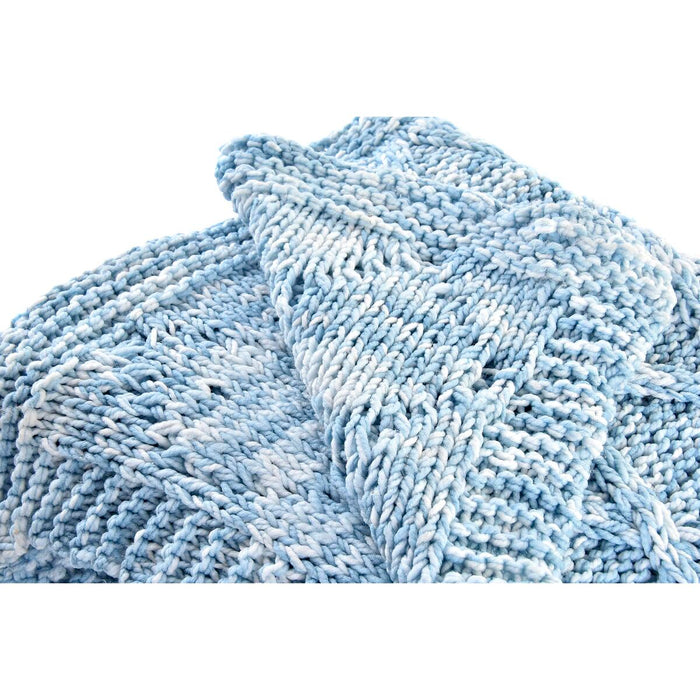 Pătură DKD Home Decor 150 x 125 x 1 cm Albastru (2 Unități)