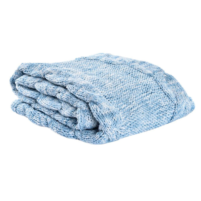 Pătură DKD Home Decor 150 x 125 x 1 cm Albastru (2 Unități)